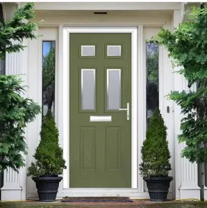 דלת עץ יציבה מודרנית דלת עץ מלא פנים דלת עץ מותאמת אישית לבית מלון וילה