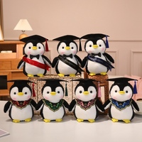 Pingouin en peluche moelleux de 22 cm, animal marin en peluche, pingouin pour cadeau de saison de remise des diplômes