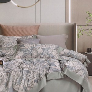 Parure de draps plats en Tencel Lyocell imprimé baies violettes, style années 60, douce et rafraîchissante, 3 pièces avec taies d'oreiller pour lit Queen ou King Size - Product Image 1