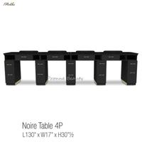 Longue table de manucure taylor 4 personnes fabriquée sur mesure en Chine station de bar de bureau pour les ongles avec tuyau d'aération