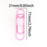 Clips de Papel Jumbo de 2.8 Pulgadas, Lindos Clips Metálicos Coloridos en Forma de Corazón para Cuadernos y Material de Oficina