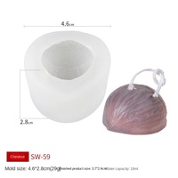 Moule en silicone jetable Sanxin AC pour bougies d'aromathérapie aux formes Orange, Fraise, Mangoustan et Odeur de Rose, outils de pâtisserie DIY