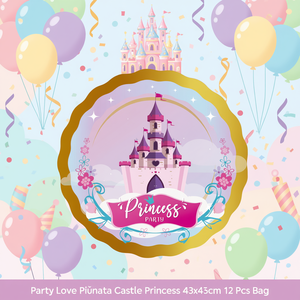 Party Love Piata Château Princesse 43x43cm 12 Pièces Sac - Product Image 3