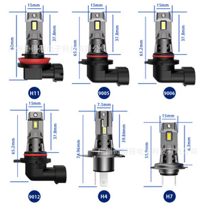 V25 Car <b>Led</b> <b>Headlights</b> H4 H7 12000 Lm 50W High Low Beam Integrated Direct Plug Installation - Product Image 5