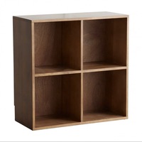 Bibliothèque et meuble TV en bois massif antique avec porte coulissante, rangement au design moderne pour petits meubles de maison