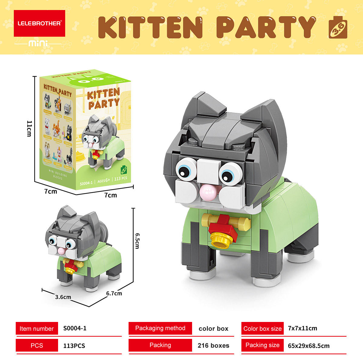 S0004-1 Blue Cat, 113 PCS