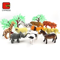 Figur Hewan Plastik Realistis Cypress, Mainan Hewan Hutan Afrika, Mainan Edukasi Anak, Set Mainan, Mainan Hewan Liar PVC