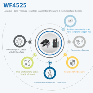 Sensor de presión de salida compensada de 500Pa WF4525, Sensor de presión SMI para detección de baja presión y médico, HVAC, incendio en edificios - Product Image 3