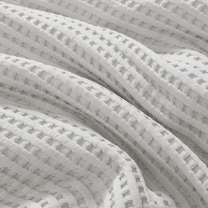 Ensemble de housse de couette en <span class=keywords><strong>piqué</strong></span> gaufré 100% coton de haute qualité, taies d'oreiller assorties, certifié Oeko-tex, ensembles de literie blancs - Product Image 5