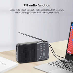 Factory FM AM Dual Band Plastic Mini Portable Radio Built in Speaker <b>Flashlight</b> High Sensitivity Outdoor Retro Pocket Radio - Product Image 3