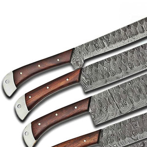 Ensemble de couteaux de chef en acier Damas avec manche élégant pour cuisine domestique, ensemble de couteaux de chef Damas professionnels de haute qualité faits à la main - Product Image 4