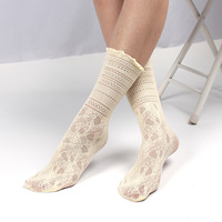 Chaussettes en résille sexy en dentelle et maille, fibres mélangées, élasticité extensible transparente, filet de cheville, chaussettes fines pour femmes