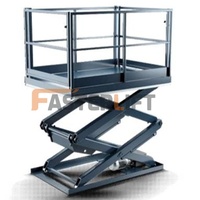 Plateforme élévatrice à ciseaux hydraulique manuelle portable CE 300 kg, chariot à plateau plat, mini chariot mobile en acier