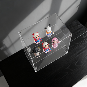 Modern Eco-Friendly Transparent Acrylic Display Cabinet Lock <b>for</b> Labubu Doll <b>Toy</b> Display Water Resistant Customizable Factory - Product Image 1