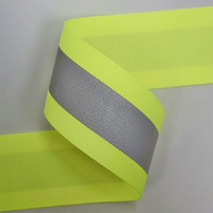 Bande réfléchissante rétro de haute qualité Hi Vis jaune résistant à la flamme FR matériau à coudre Offres Spéciales matériau haute visibilité - Product Image 5