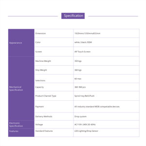 Máquina Expendedora de Medicamentos de Gran Capacidad XY, Personalizable a Petición, Pantalla Táctil de 49 Pulgadas que Muestra los Detalles del Producto - Product Image 5