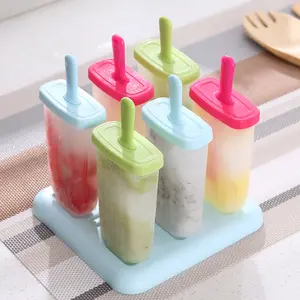 Popsicles kalıpları 6 kavite yeniden buz Pop kalıpları krem Maker kalıpları