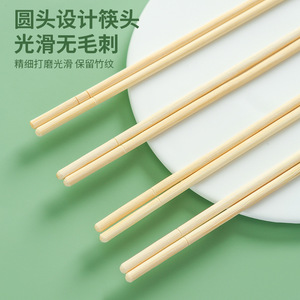Disposable Bamboo Chopsticks 100 Pairs Round Independent Packaging For Restaurant Home Takeout Use - Product Image 3