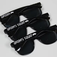 Hstyle enterrement de vie de garçon décorations marié marié escouade noir lunettes de soleil pour enterrement de vie de garçon faveurs accessoires de mariage pour hommes