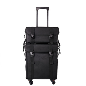 Valigia per Cosmetici Personalizzabile con Logo, Nera e Grigia, Beauty Case Portatile con Asciugamano, per Viaggi e Trasporto Aereo - Product Image 5