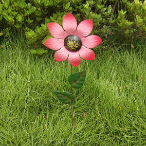 Ornements de jardin en fer métallique ornements de <span class=keywords><strong>moulin</strong></span> à <span class=keywords><strong>vent</strong></span> de tournesol décoration de maison de jardin extérieure - Product Image 3