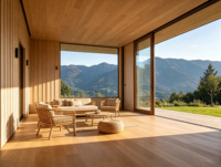 Maison en acier léger en forme de A, villa préfabriquée nordique, cabane de villégiature forestière, fenêtre triangulaire