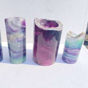 Lampada in Pietra Naturale di Fluorite di Alta Qualità con Design Arcobaleno, Luce Notturna Feng Shui Fai-da-Te, Regalo - Product Image 6