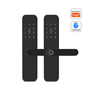 Wifi tuya ttlock app điều khiển vân tay điện tử kỹ thuật số màn hình cảm ứng bàn phím mã khóa cửa thông minh cho gỗ - Product Image 4