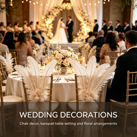Décoration de fête : Chandelle en plumes pour mur de fond de fête et de mariage, décoration de table, scène de mariage, chemin de fleurs et décoration d'arche