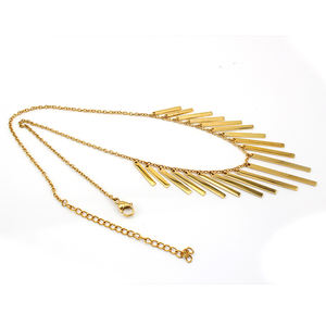 <span class=keywords><strong>Collier</strong></span> ras du cou à pampilles dorées pour femmes/hommes, pendentif minimaliste, chaîne à maillons, bijoux, <span class=keywords><strong>collier</strong></span> femme - Product Image 4