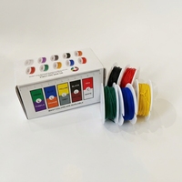 Fil de silicone souple 30AWG, kit DIY assorti de 5 couleurs en boîte, cuivre étamé 200C pour batterie Lipo RC, fil de capteur de tension BMS