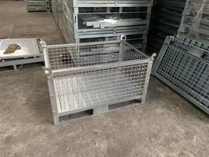 Conteneur en treillis métallique pliable et ventilé en acier premium pour le transport logistique, homologué pour le stockage de rouleaux sur palettes - Product Image 6