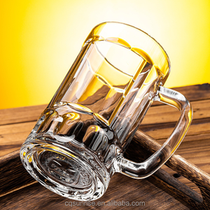 <span class=keywords><strong>Verre</strong></span> à bière pression de grande capacité au <span class=keywords><strong>design</strong></span> classique, tasse épaisse transparente, verres à Highball muraux, chopes à bière avec poignée, vente en gros - Product Image 6
