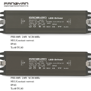 Hiệu quả cao 5A 60W IP65 Hợp kim nhôm không thấm nước dẫn lái xe 12V cung cấp điện cho ánh sáng đường phố gương chiếu sáng năng lượng AC-DC - Product Image 3