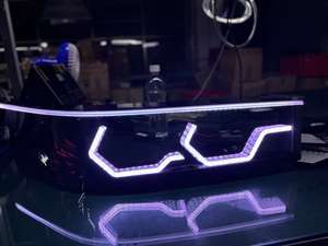 Luci di marcia diurna LED Led luce anteriore 5D Angel Eye fari Auto luce WRGB colore controllo DRL indicatori di direzione luci del giorno - Product Image 4