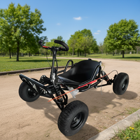 Go Kart de Gasolina de 90cc y 2 Tiempos, Mini Buggy Todoterreno para Niños con Manillar, Llantas de 4 y 6 Pulgadas, Asiento Individual, Arranque Manual y Frenos de Disco