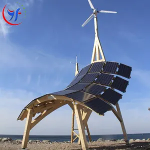 Solar Generator Flower Design Tracking Fan Energy Vawt Peony Plastic Simulation Swinging Reeds Car