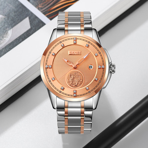 Relojes Skmei 9321, Reloj de Cuarzo para Hombre, Correa de Acero Inoxidable, Diseño Sencillo Antiguo, Esfera de 48 mm, <span class=keywords><strong>Buena</strong></span> Calidad, Muestra con Logotipo OEM - Product Image 4