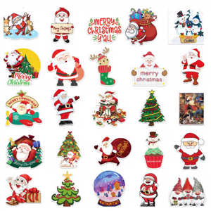 נייר דבק באיכות גבוהה מותאם אישית נייר דבק שמח חג המולד סנטה קלאוס מדבקות הפסטיבל עבור כרטיסי חג המולד צבעוניים - Product Image 3