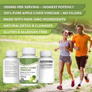 วิตามินกัมมี่ไซเดอร์น้ำส้มสายชู ลดน้ำตาล ปี <span class=keywords><strong>2022</strong></span> ตัวอย่างฟรี รับผลิตแบบ OEM ODM แบรนด์ส่วนตัว ช่วยดีท็อกซ์และทำความสะอาดร่างกาย 60 เม็ด - Product Image 1