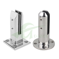 Accessoires de garde-corps en acier inoxydable pour piscine extérieure moderne, clôture, escalier, balcon, avec support de verre réglable et pied de fixation
