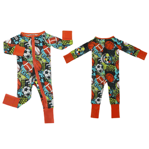 Venta al por mayor de ropa de bebé con pies de bambú para niños pequeños Fabricantes de ropa personalizada Mameluco de bambú Little Sleepers - Product Image 3