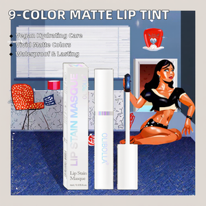MLM Customized 9 Colors Matte Gel <b>Lip</b> Gloss Waterproof Long Lasting Non-Fading High Pigment Vegan Hydrating Vitamin E Glossy <b>Lip</b> - Product Image 2