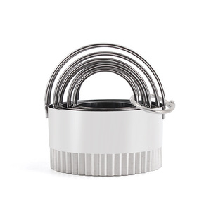 Juego de Cortadores de Galletas de Acero Inoxidable, 8 Piezas, Redondos, Cuadrados, en Forma de Corazón, Moldes para Mousse, Herramientas para Hornear, Moldes para Pastel, Aptos para Horno - Product Image 4