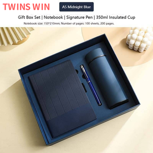 Customized Color Portable <strong>Notebook</strong> Pen Cup Set Business Office <strong>Notebook</strong> Gift Box Set - Product Image 5