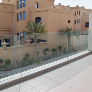 Da incasso in alluminio montata u canale ringhiera in vetro senza telaio <span class=keywords><strong>per</strong></span> la piattaforma balcone balaustra - Product Image 4
