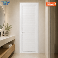 Puerta de Baño con Paneles de Aluminio, Puerta Interior Blanca para Uso en Proyectos