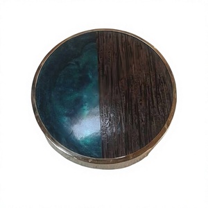 Best New Design 4 Mango Wood Bark Round Eco-Friendly Tea Coffee Wine Sleek Modern Style Kitchen Table Mats & Pads - Product Image 1