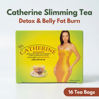 Thé minceur aux herbes Catherine, 16 sachets, détox naturel et thé pour perdre du poids et avoir un ventre plat