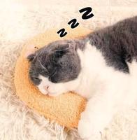 Nouveau jouet en forme d'oreiller pour animaux de compagnie, doux, accessoire de sommeil estival, jouet durable pour mâcher et divertir, adapté aux chats et aux chiens